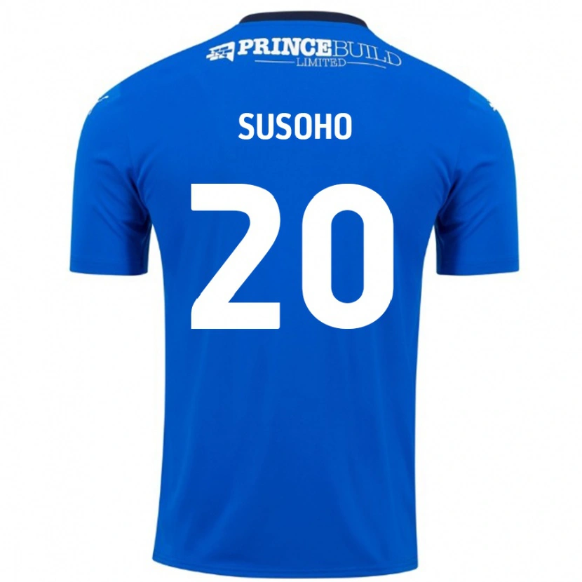 Danxen Donna Maglia Mahamadou Susoho #20 Blu Bianco Kit Gara Home 2024/25 Maglietta