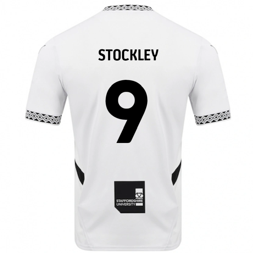 Danxen Donna Maglia Jayden Stockley #9 Bianco Kit Gara Home 2024/25 Maglietta