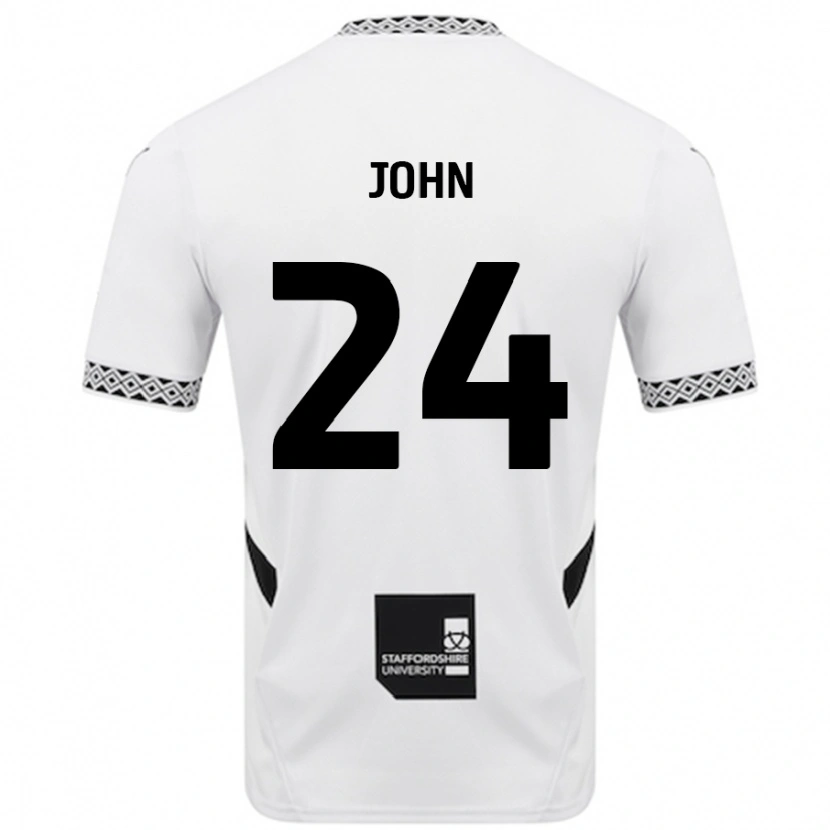 Danxen Donna Maglia Kyle John #24 Bianco Kit Gara Home 2024/25 Maglietta