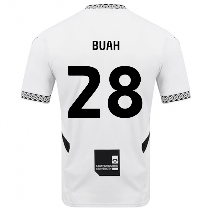 Danxen Donna Maglia Andrew Buah #28 Bianco Kit Gara Home 2024/25 Maglietta