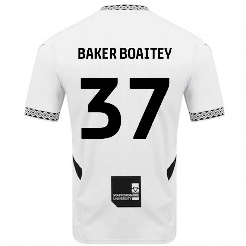 Danxen Donna Maglia Benicio Baker-Boaitey #37 Bianco Kit Gara Home 2024/25 Maglietta