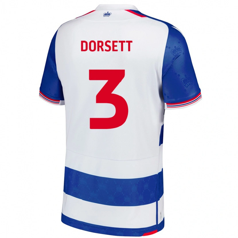 Danxen Donna Maglia Jeriel Dorsett #3 Blu Bianco Kit Gara Home 2024/25 Maglietta