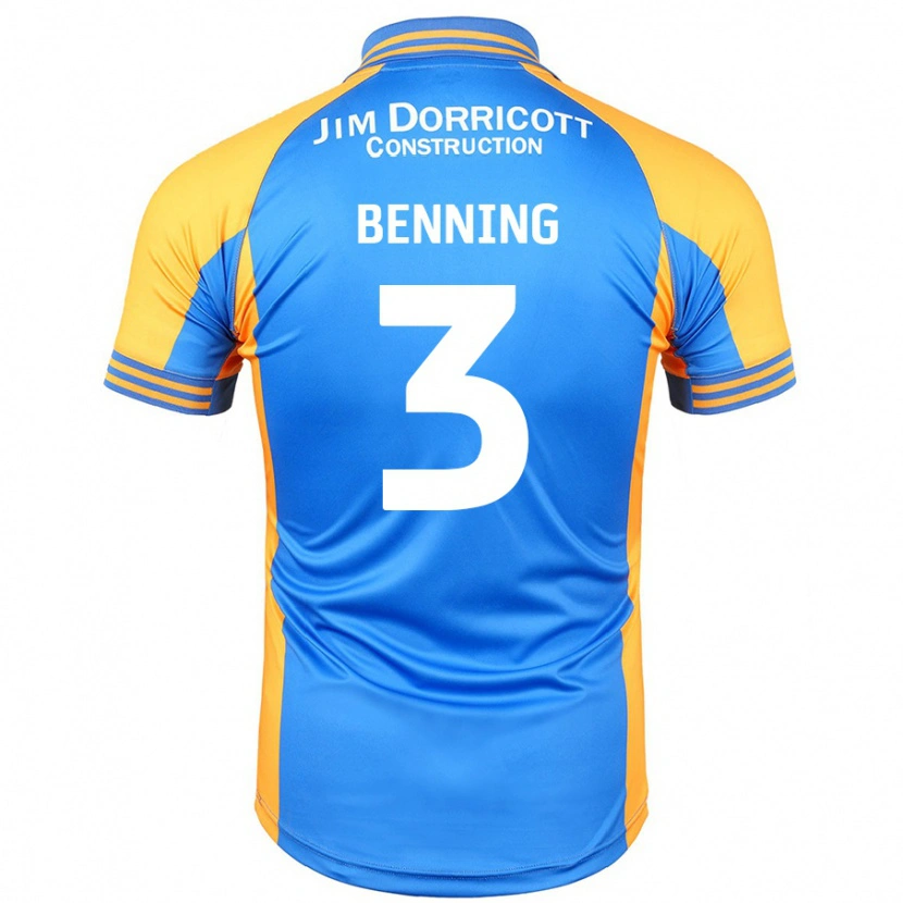 Danxen Donna Maglia Mal Benning #3 Blu Ambra Kit Gara Home 2024/25 Maglietta