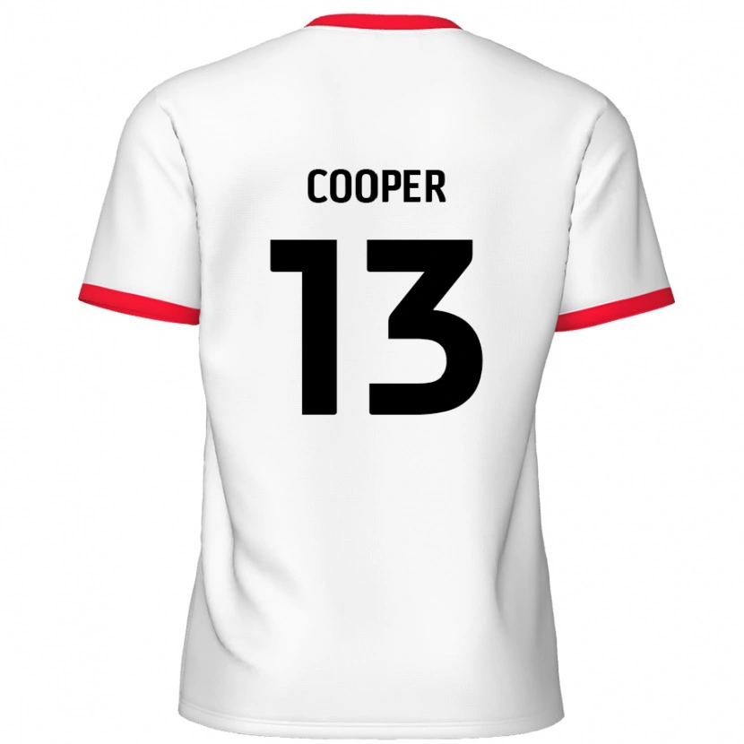 Danxen Donna Maglia Murphy Cooper #13 Bianco Rosso Kit Gara Home 2024/25 Maglietta