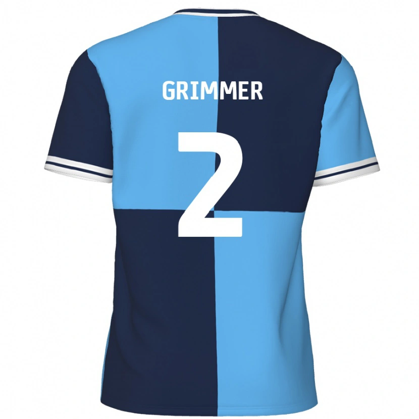 Danxen Donna Maglia Jack Grimmer #2 Azzurro Blu Scuro Kit Gara Home 2024/25 Maglietta