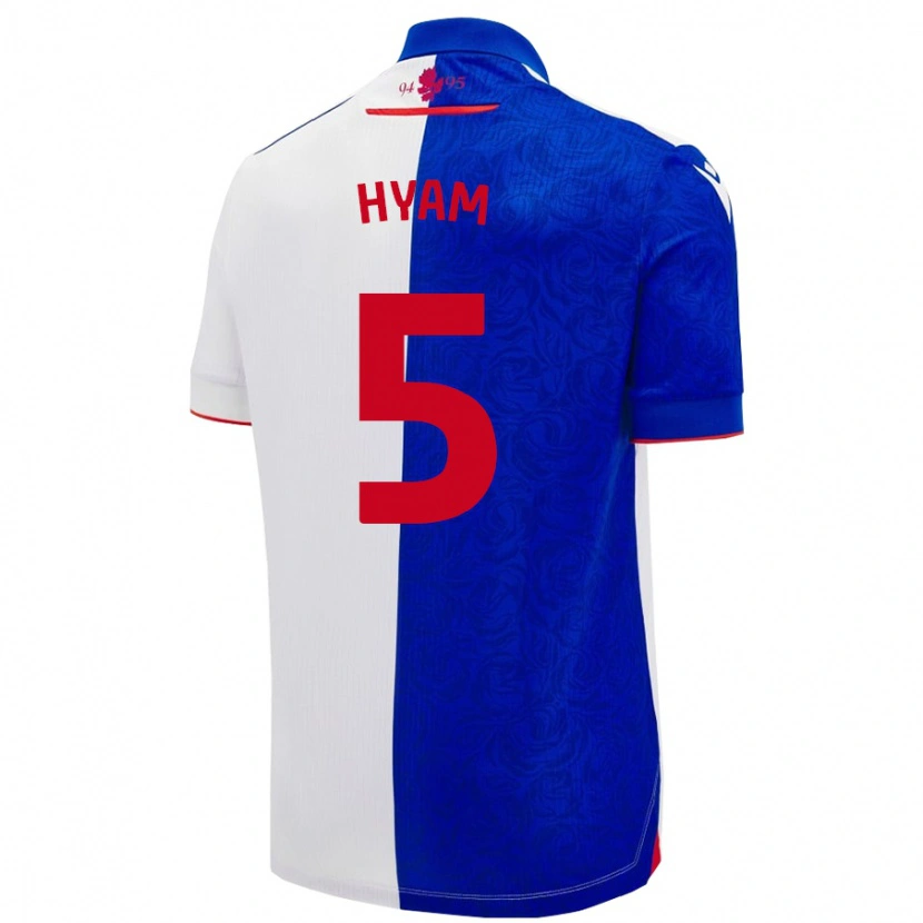 Danxen Donna Maglia Dominic Hyam #5 Azzurro Bianco Kit Gara Home 2024/25 Maglietta