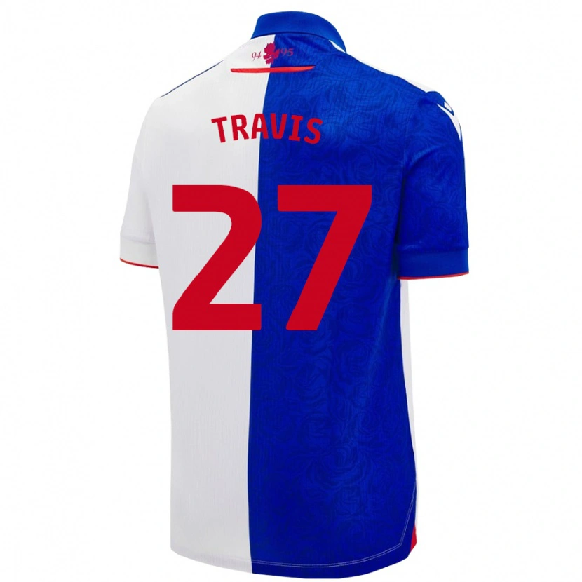 Danxen Donna Maglia Lewis Travis #27 Azzurro Bianco Kit Gara Home 2024/25 Maglietta