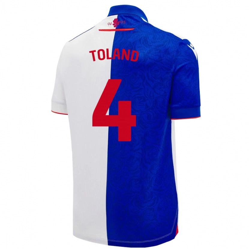 Danxen Donna Maglia Tyler Toland #4 Azzurro Bianco Kit Gara Home 2024/25 Maglietta