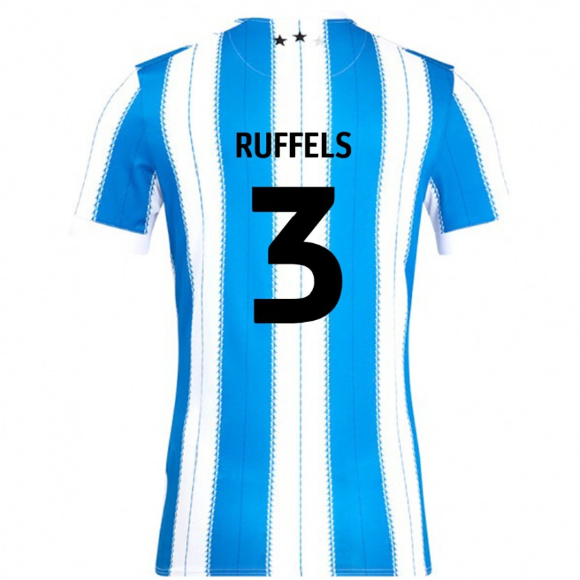 Danxen Donna Maglia Josh Ruffels #3 Blu Bianco Kit Gara Home 2024/25 Maglietta