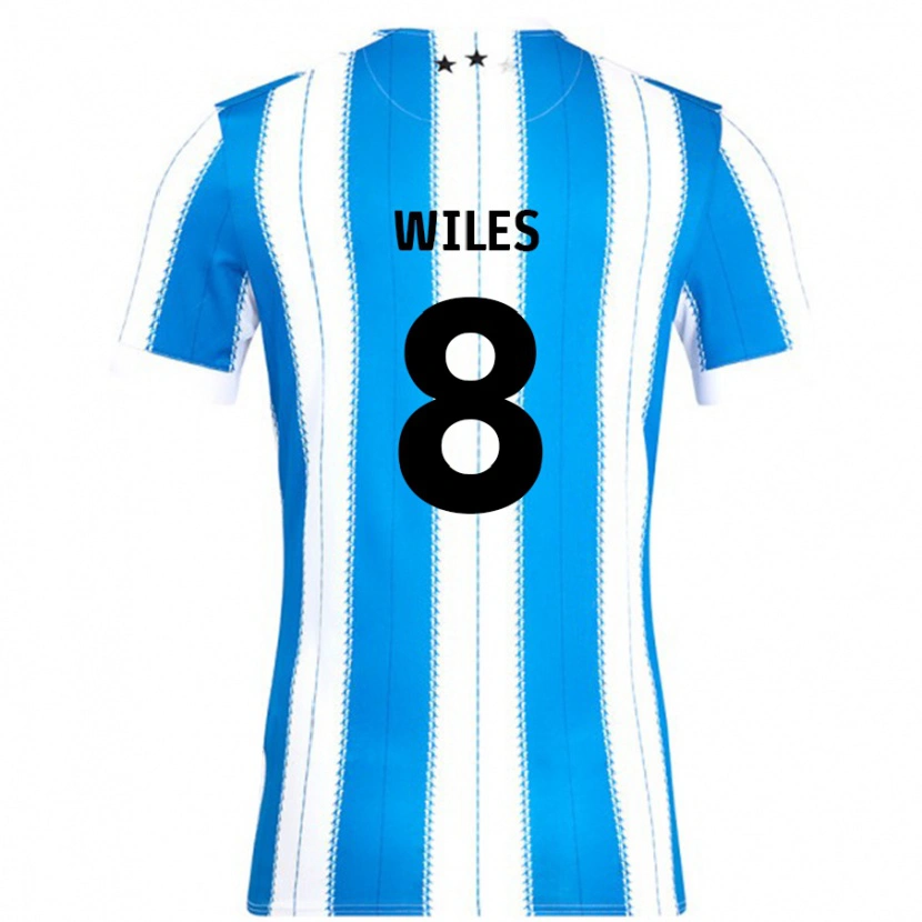 Danxen Donna Maglia Ben Wiles #8 Blu Bianco Kit Gara Home 2024/25 Maglietta