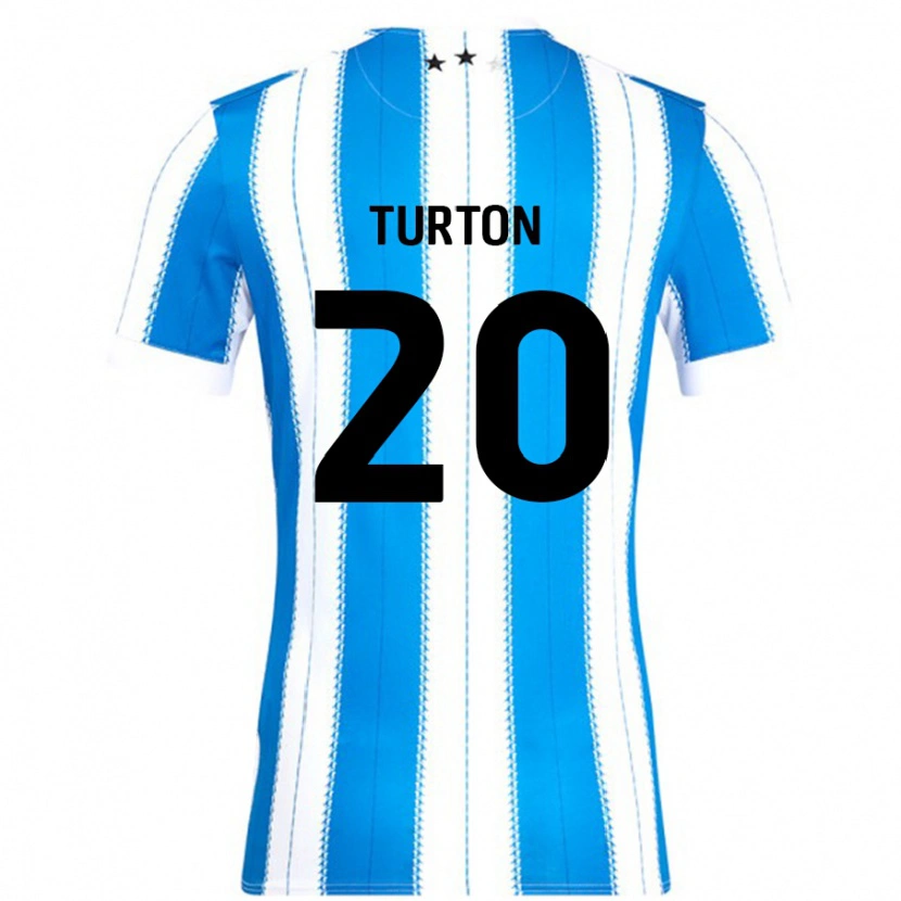 Danxen Donna Maglia Ollie Turton #20 Blu Bianco Kit Gara Home 2024/25 Maglietta