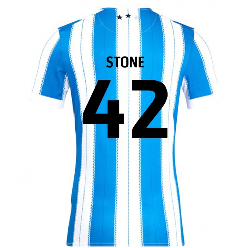 Danxen Donna Maglia Michael Stone #42 Blu Bianco Kit Gara Home 2024/25 Maglietta