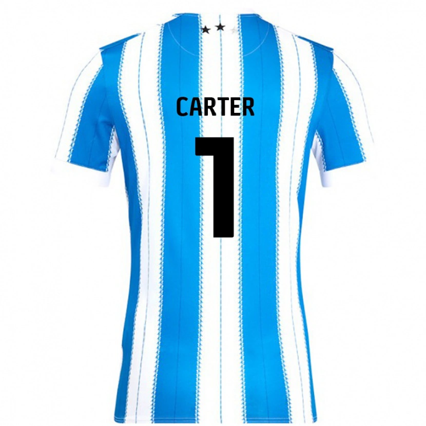 Danxen Donna Maglia Laura Carter #1 Blu Bianco Kit Gara Home 2024/25 Maglietta