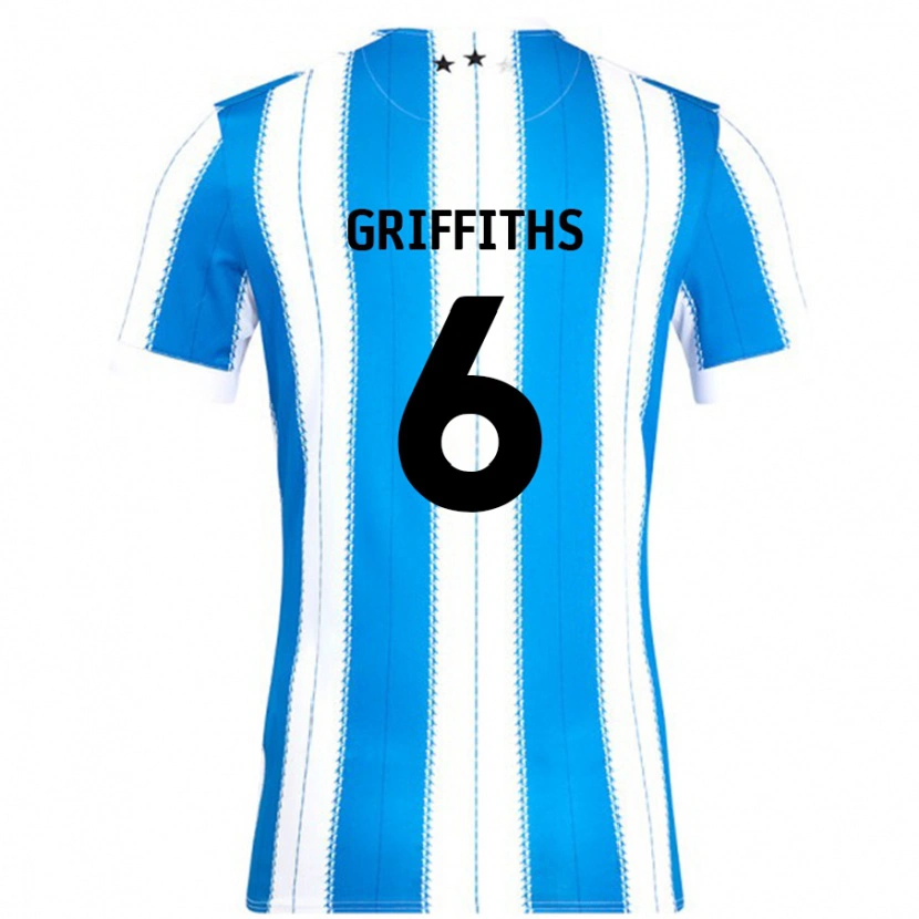 Danxen Donna Maglia Lauren Griffiths #6 Blu Bianco Kit Gara Home 2024/25 Maglietta