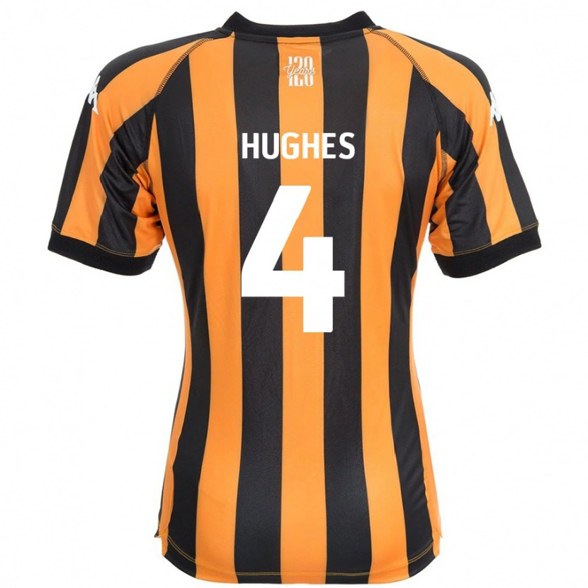 Danxen Donna Maglia Charlie Hughes #4 Nero Ambra Kit Gara Home 2024/25 Maglietta