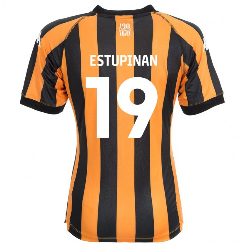 Danxen Donna Maglia Óscar Estupiñán #19 Nero Ambra Kit Gara Home 2024/25 Maglietta