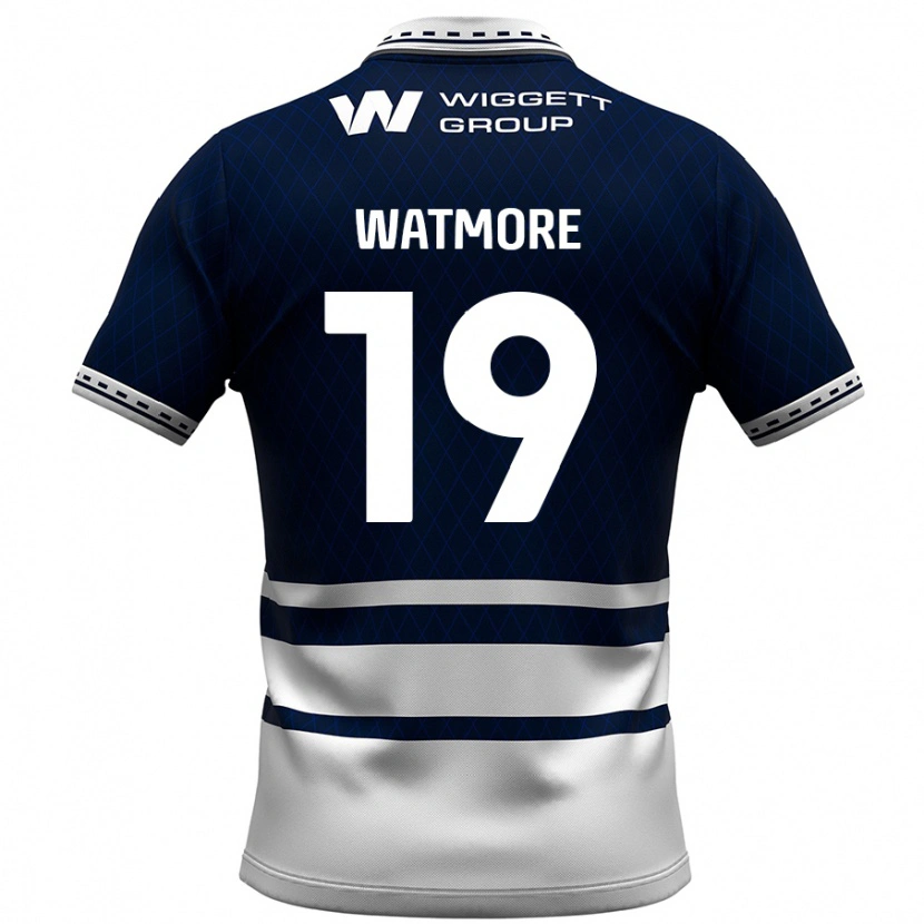 Danxen Donna Maglia Duncan Watmore #19 Blu Navy Bianco Kit Gara Home 2024/25 Maglietta