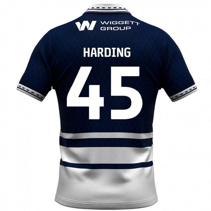 Danxen Donna Maglia Wes Harding #45 Blu Navy Bianco Kit Gara Home 2024/25 Maglietta