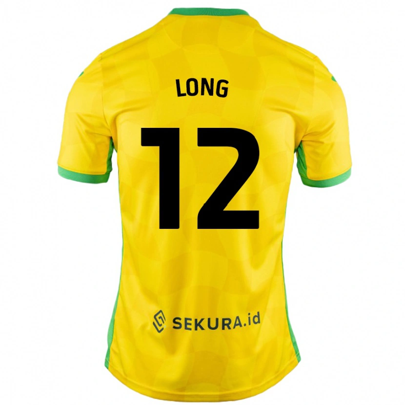 Danxen Donna Maglia George Long #12 Giallo Verde Kit Gara Home 2024/25 Maglietta