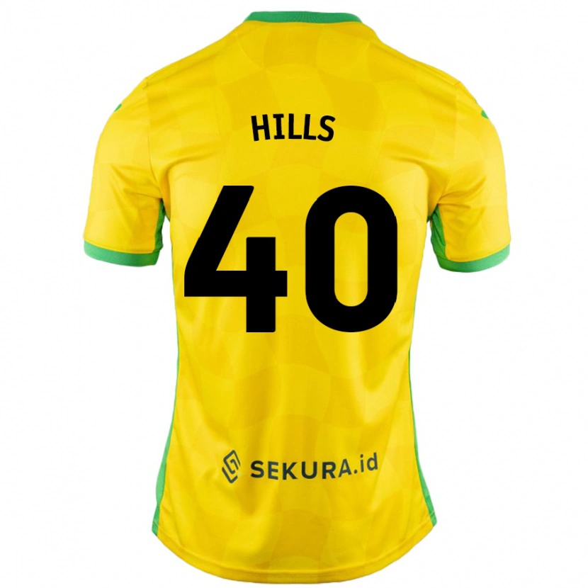 Danxen Donna Maglia Brad Hills #40 Giallo Verde Kit Gara Home 2024/25 Maglietta