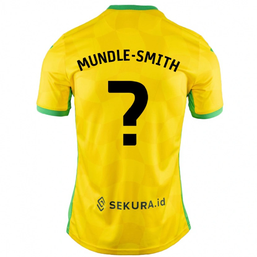 Danxen Donna Maglia Errol Mundle-Smith #0 Giallo Verde Kit Gara Home 2024/25 Maglietta