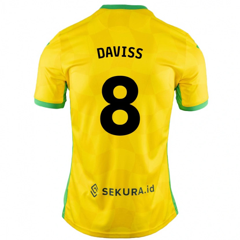 Danxen Donna Maglia Millie Daviss #8 Giallo Verde Kit Gara Home 2024/25 Maglietta