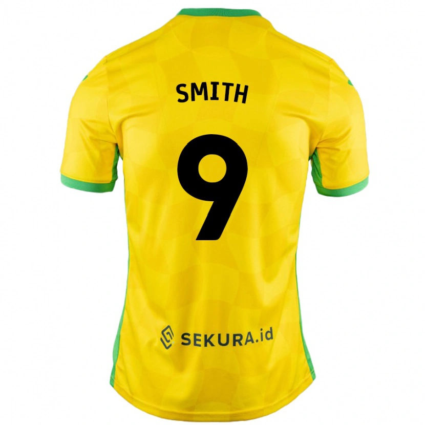 Danxen Donna Maglia Ellie Smith #9 Giallo Verde Kit Gara Home 2024/25 Maglietta
