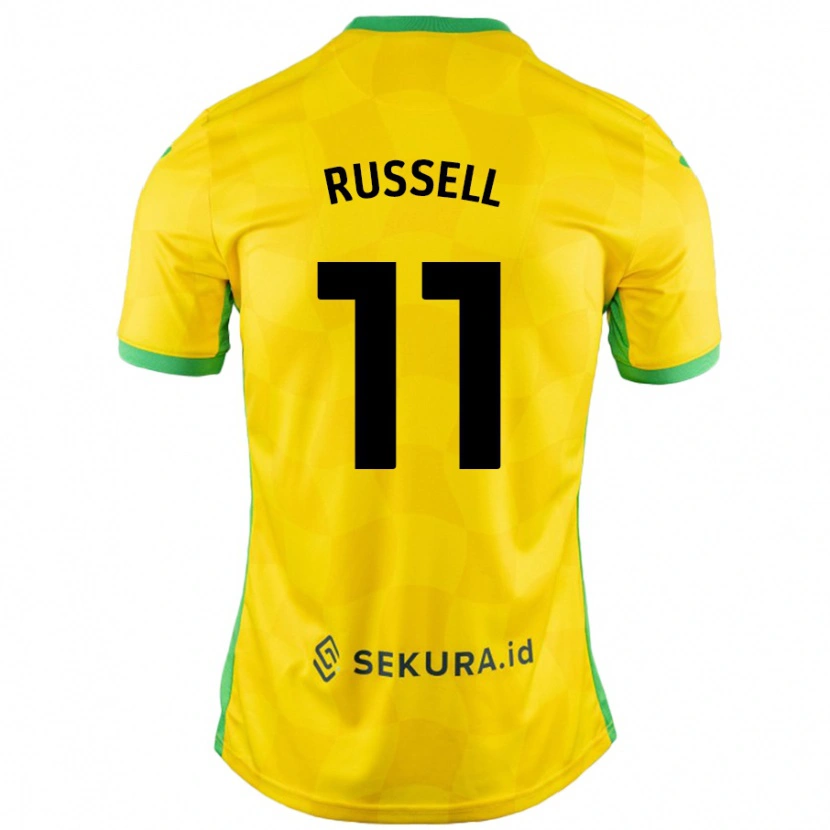 Danxen Donna Maglia Rebecca Russell #11 Giallo Verde Kit Gara Home 2024/25 Maglietta