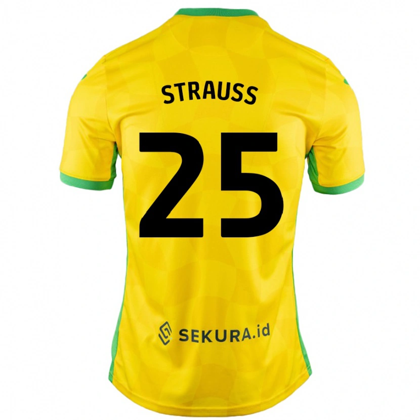 Danxen Donna Maglia Hope Strauss #25 Giallo Verde Kit Gara Home 2024/25 Maglietta