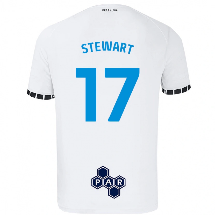 Danxen Donna Maglia Layton Stewart #17 Bianco Kit Gara Home 2024/25 Maglietta