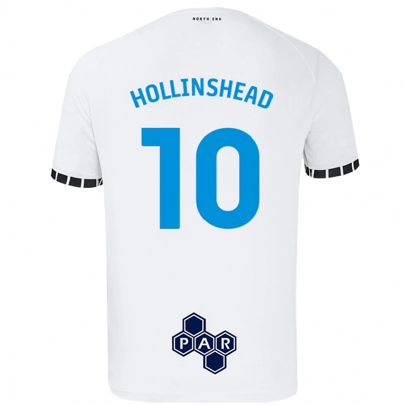 Danxen Donna Maglia Emily Hollinshead #10 Bianco Kit Gara Home 2024/25 Maglietta