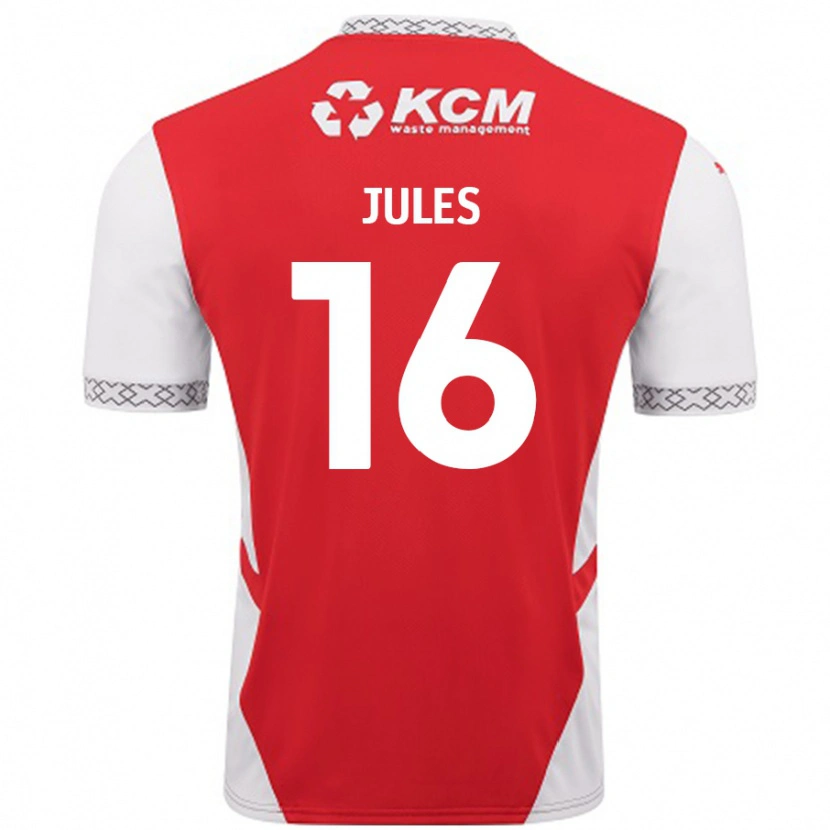 Danxen Donna Maglia Zak Jules #16 Rosso Bianco Kit Gara Home 2024/25 Maglietta