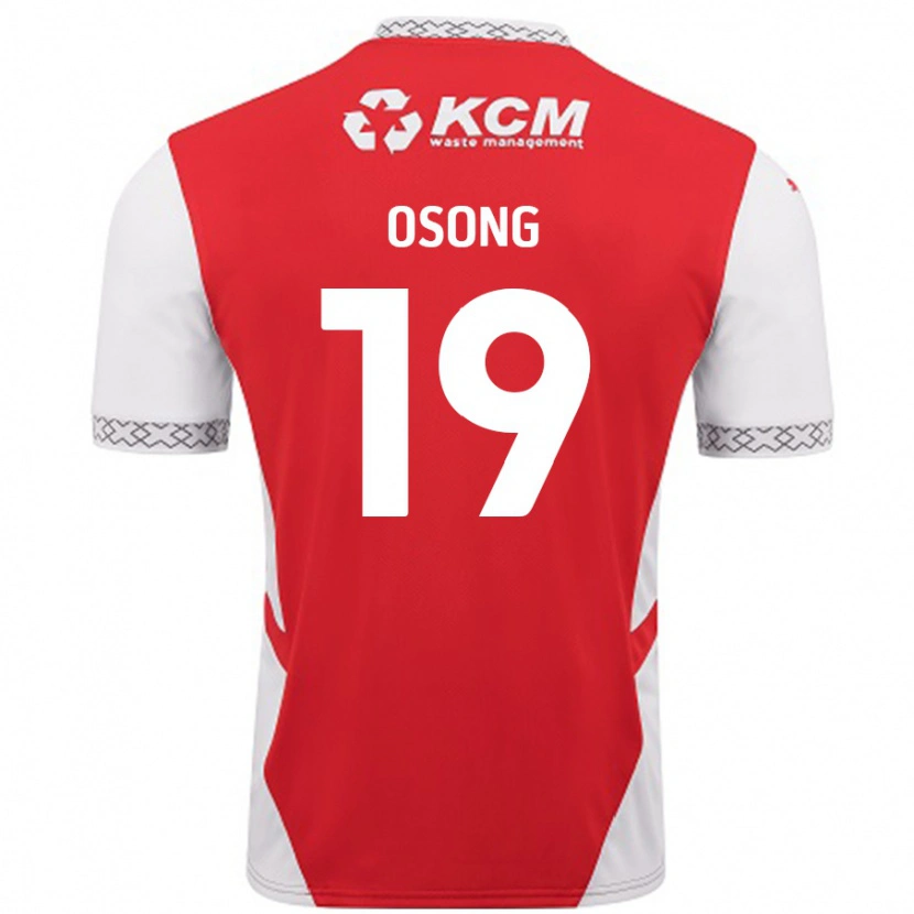Danxen Donna Maglia Detlef Esapa Osong #19 Rosso Bianco Kit Gara Home 2024/25 Maglietta
