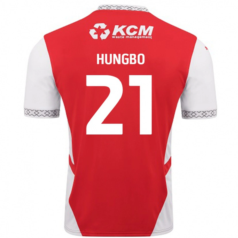 Danxen Donna Maglia Joseph Hungbo #21 Rosso Bianco Kit Gara Home 2024/25 Maglietta