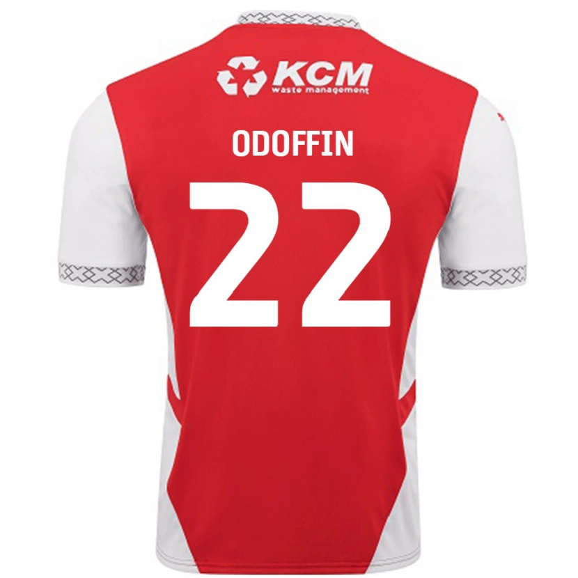 Danxen Donna Maglia Hakeem Odoffin #22 Rosso Bianco Kit Gara Home 2024/25 Maglietta