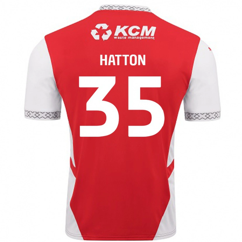 Danxen Donna Maglia Ben Hatton #35 Rosso Bianco Kit Gara Home 2024/25 Maglietta
