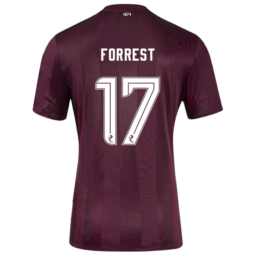Danxen Donna Maglia Alan Forrest #17 Borgogna Kit Gara Home 2024/25 Maglietta