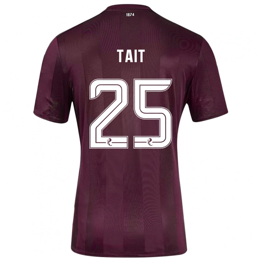 Danxen Donna Maglia Macaulay Tait #25 Borgogna Kit Gara Home 2024/25 Maglietta