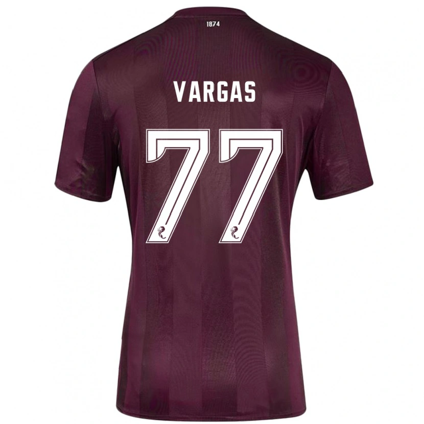 Danxen Donna Maglia Kenneth Vargas #77 Borgogna Kit Gara Home 2024/25 Maglietta
