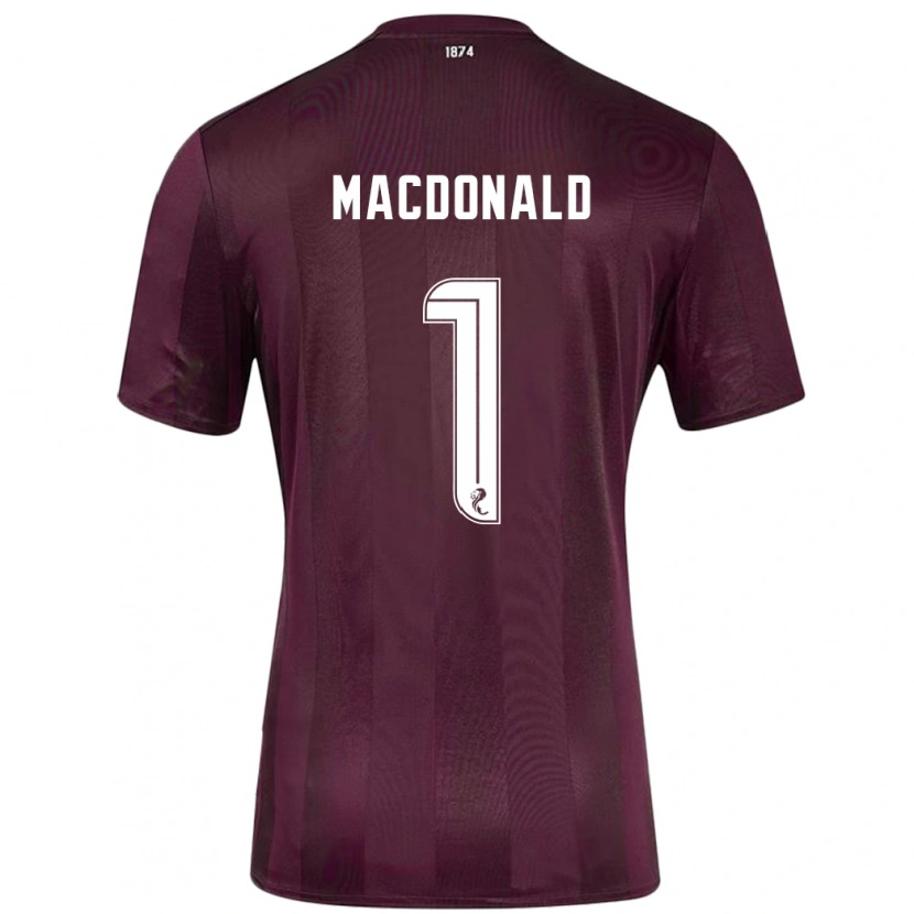 Danxen Donna Maglia Jamie Macdonald #1 Borgogna Kit Gara Home 2024/25 Maglietta