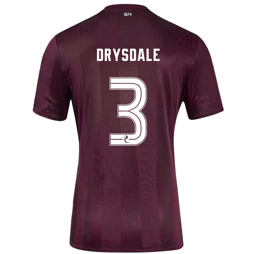 Danxen Donna Maglia Ethan Drysdale #3 Borgogna Kit Gara Home 2024/25 Maglietta