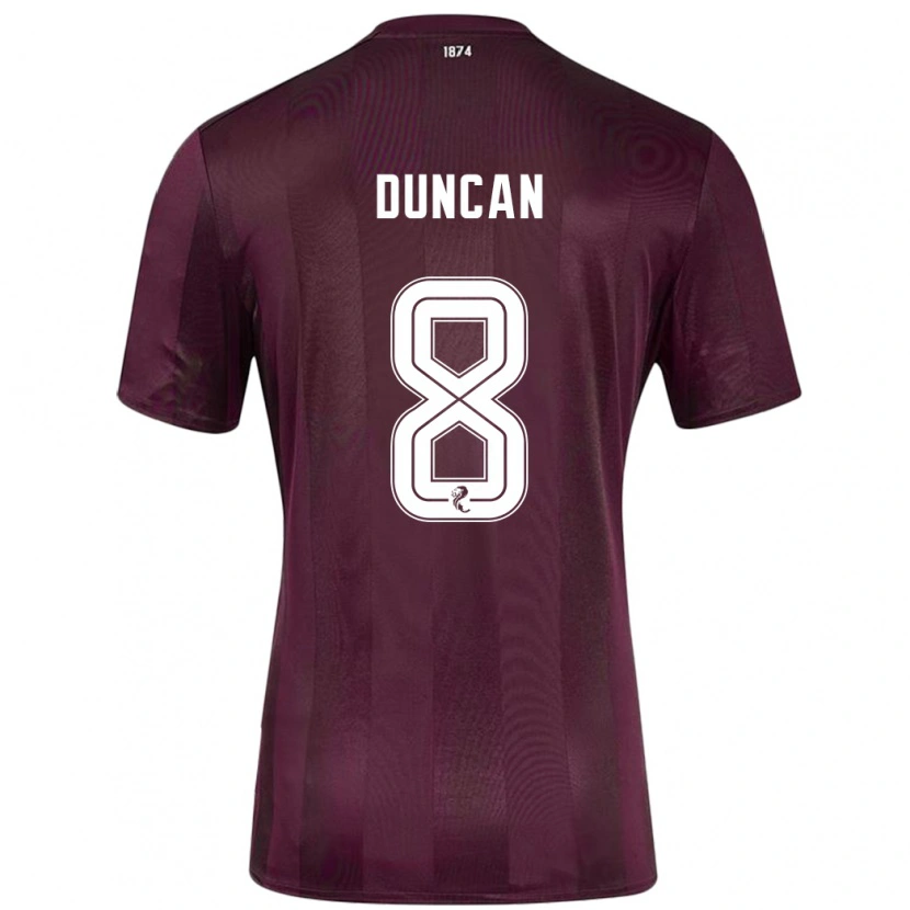 Danxen Donna Maglia Ryan Duncan #8 Borgogna Kit Gara Home 2024/25 Maglietta