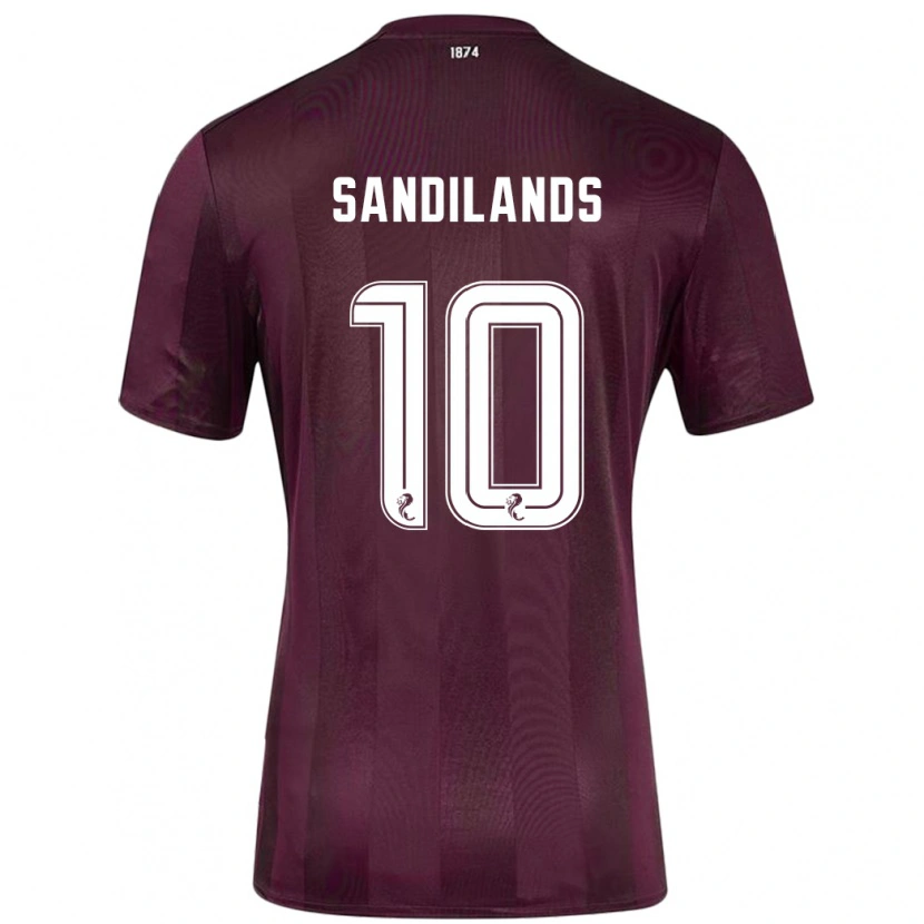 Danxen Donna Maglia Callum Sandilands #10 Borgogna Kit Gara Home 2024/25 Maglietta