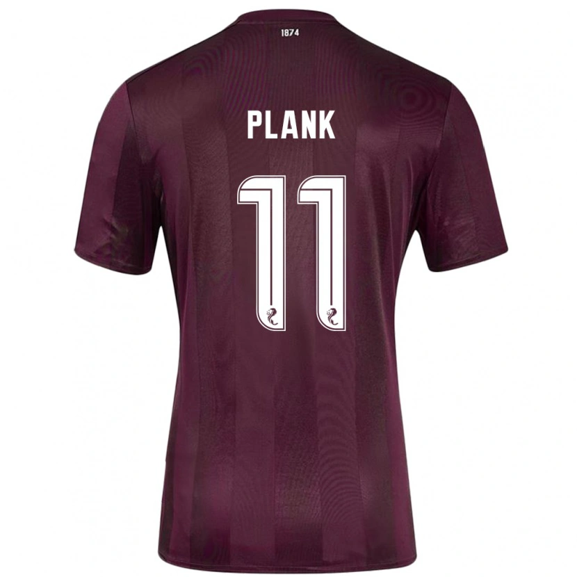 Danxen Donna Maglia Dom Plank #11 Borgogna Kit Gara Home 2024/25 Maglietta