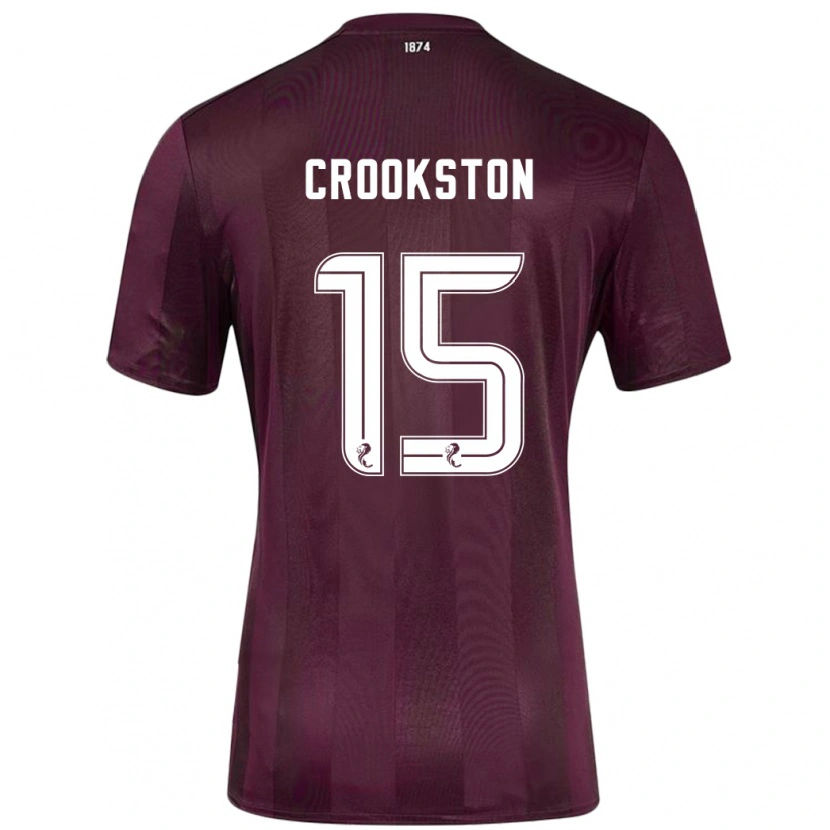Danxen Donna Maglia Gregor Crookston #15 Borgogna Kit Gara Home 2024/25 Maglietta