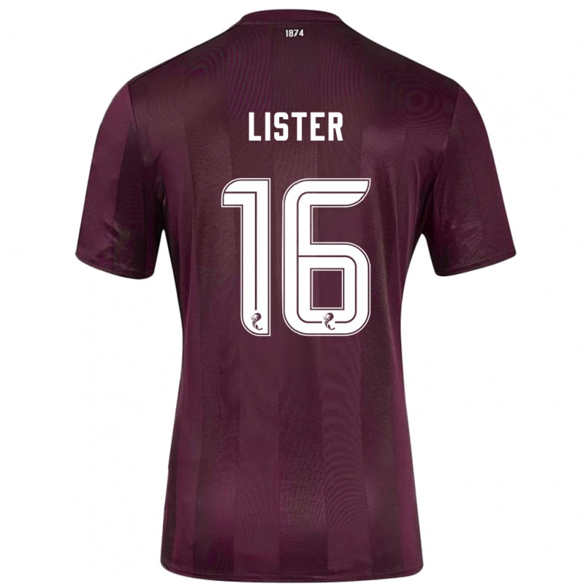 Danxen Donna Maglia Henry Lister #16 Borgogna Kit Gara Home 2024/25 Maglietta