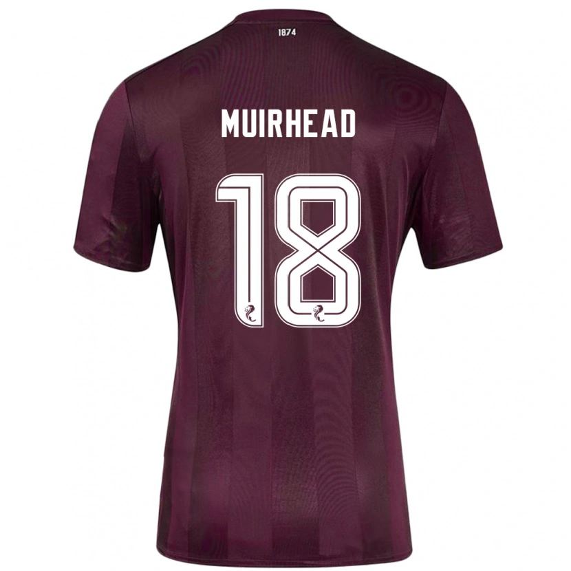 Danxen Donna Maglia Owen Muirhead #18 Borgogna Kit Gara Home 2024/25 Maglietta