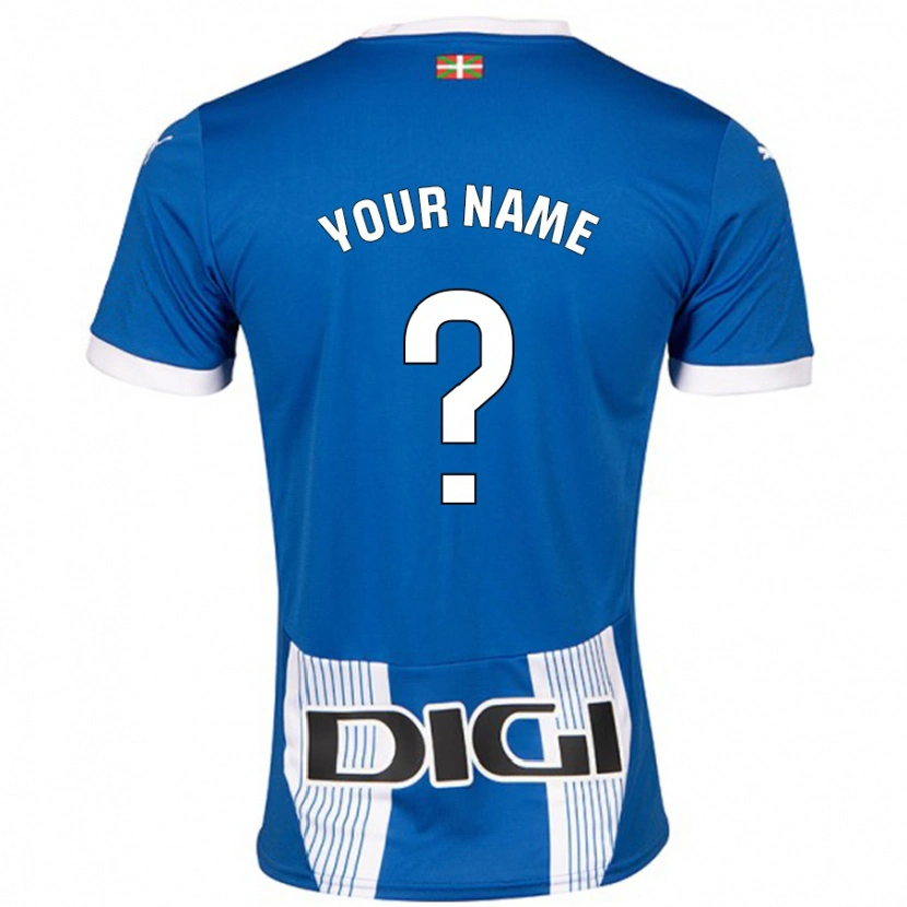Danxen Donna Maglia Il Tuo Nome #0 Blu Kit Gara Home 2024/25 Maglietta
