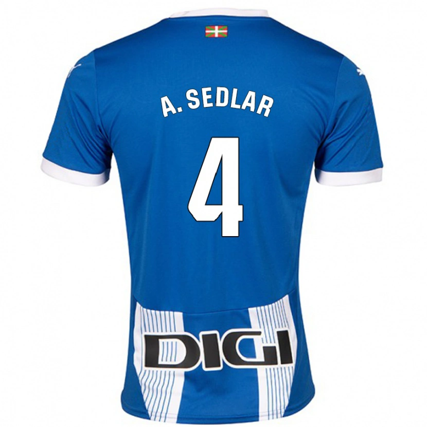 Danxen Donna Maglia Aleksandar Sedlar #4 Blu Kit Gara Home 2024/25 Maglietta