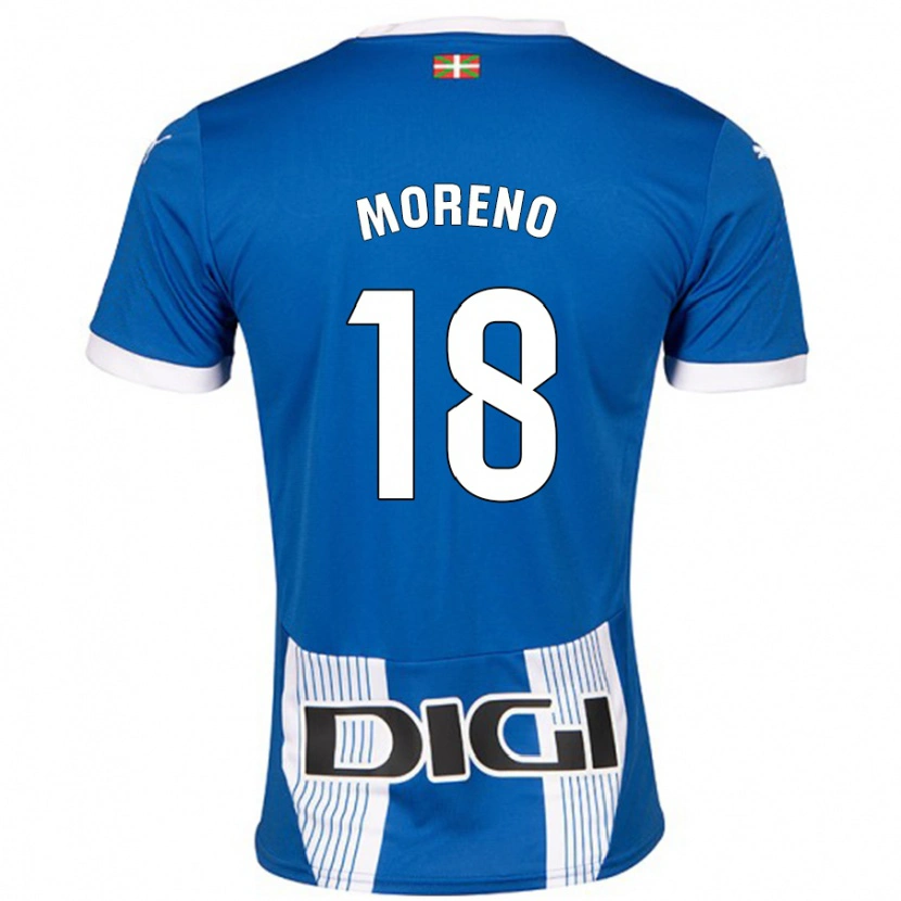Danxen Donna Maglia Laura Moreno #18 Blu Kit Gara Home 2024/25 Maglietta